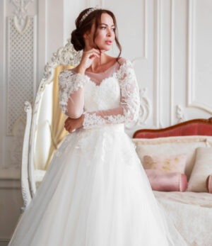 portrait of the bride looking thoughtfully aside Honeymoon